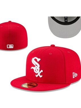New Era Red Chicago White Sox Fitted Cap with White Logo